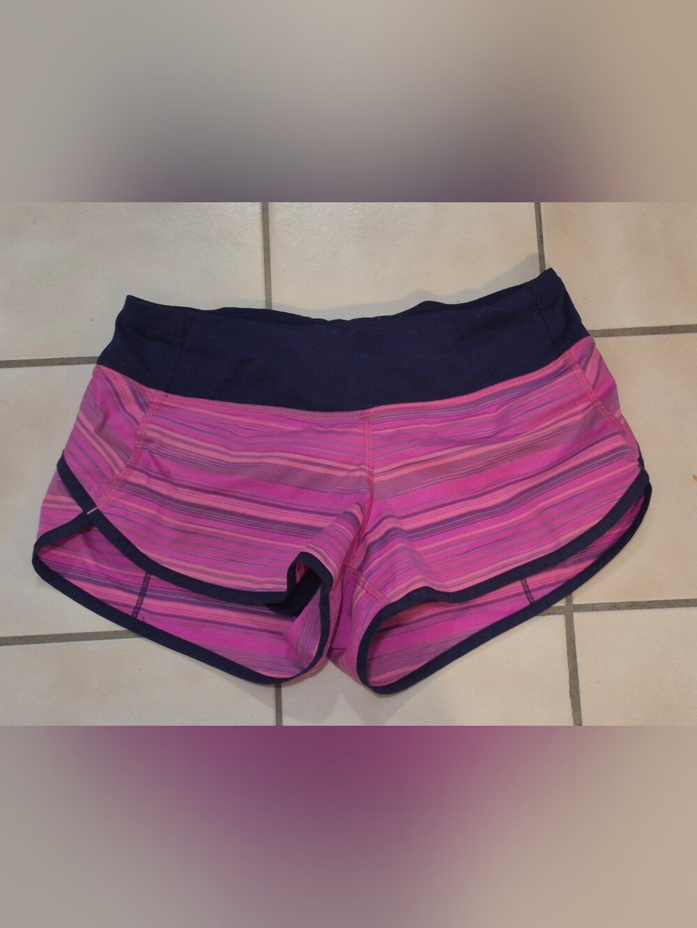 Lululemon Speed Short Pow Pink Elevation Stripe Size 2